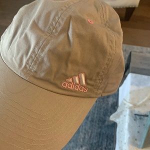 Adidas dry fit Cap-Women’s adjustable Sizing. Tan with pink accent
